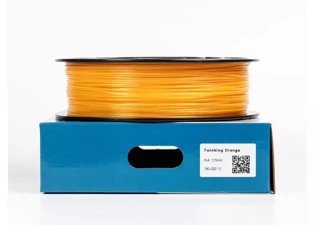 Фото 6 - PLA Twinkling пластик Помаранчевий 1кг | 1.75мм | 330м